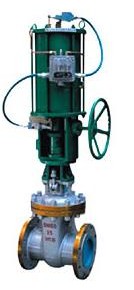 Z641H氣動帶手動放(fàng)料閘閥